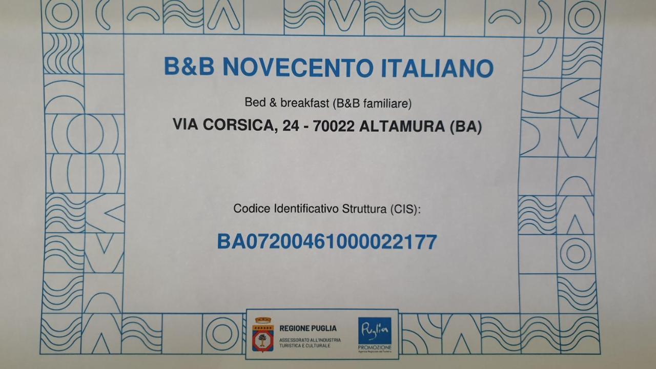 B&B Novecento Italiano Altamura Dış mekan fotoğraf